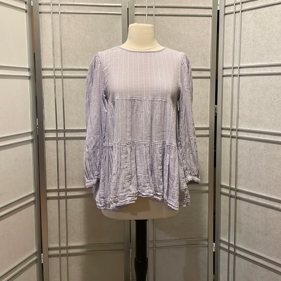 AMERICAN Eagle Size XS Purple Top Open Back - Picture 1 of 2